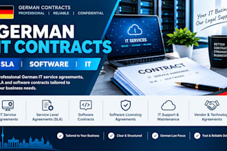 prepare german IT service agreements, sla and software contracts
