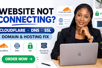 fix cloudflare dns SSL domain and hosting connection issues