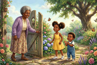 illustrate semi realistic children book whimsical african american picture book