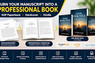 format your book for KDP paperback hardcover and kindle