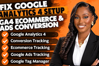 setup google analytics 4 fix ga4 eccomerce tracking and ads conversion