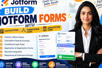 build jotform forms with calculations conditional logic application form