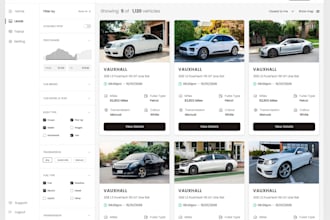 build ai car marketplace website for buying, selling, renting used and new cars