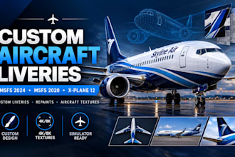 design custom aircraft livery msfs 2024 xplane 12 flight forza simulator repaint