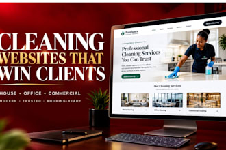 design house cleaning website, office cleaning website, wordpress website