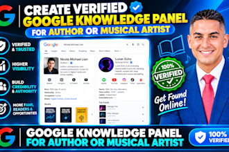 create verified google knowledge panel for author or musical artist