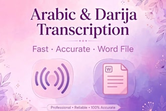 transcribe arabic audio and moroccan darija to text