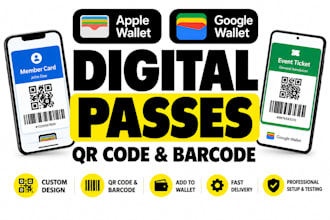 design apple wallet google wallet digital passes passkit qr barcode