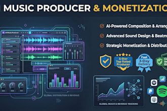 be your ai music producer and help monetize your music