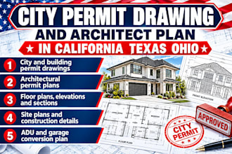 do city permit drawing as usa architect permit plan in california,tx,oh,mo,nc