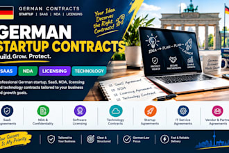 prepare german startup saas, nda, licensing and technology contracts