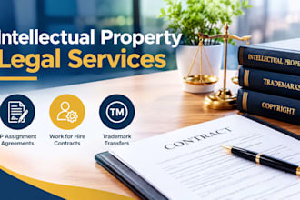 draft IP assignment agreements, work for hire contracts, and trademark transfers