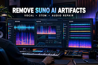 remove artifacts , clean up  suno ai song suno ai artifact repair suno stems
