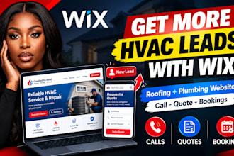 design a wix website for hvac roofing and plumbing lead generation