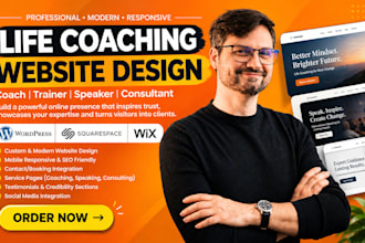 design life coaching website coach trainers website speaker consulting website