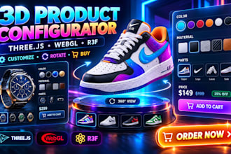 build 3d product configurator threejs webgl product customizer viewer