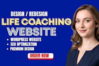 design life coaching website, therapy website, health and fitness website