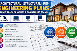 architectural and structural plan mep engineer stamp michigan colorado ohio nm