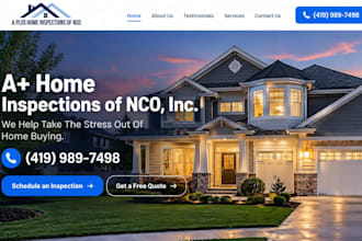 design wix home inspection website property inspector mold inspection website