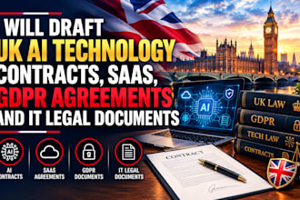 draft UK ai saas technology contracts, gdpr dpa and software IT legal documents