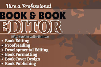 do book editing and book formatting for print