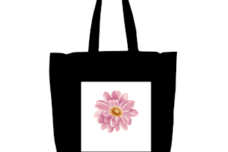 design aesthetic flower tote bag and tshirt design