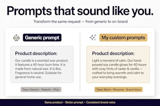 write custom ai prompts and prompt packs for small business