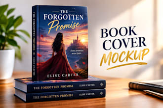 design amazon book cover, paperback cover, dust jacket, 2d and 3d book mockup