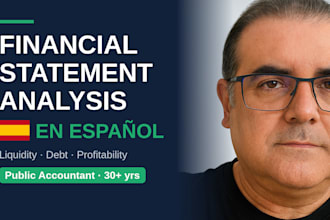 do financial statement analysis and ratio report in spanish