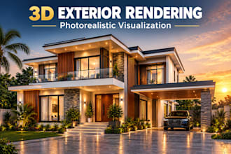 create photorealistic 3d exterior rendering