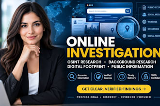 be your private investigator for osint and background