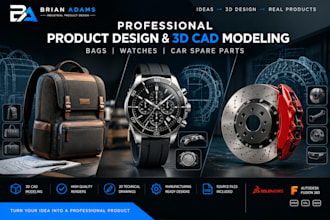 design bags, watches and car spare parts with professional 3d cad modeling
