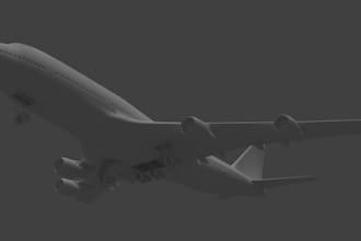 do 3d model of airplane, aircraft, business jet