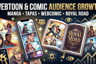 do webtoon marketing, comic marketing and grow royal road