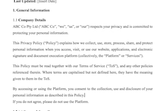 draft and review contracts, nda, privacy policies and docs