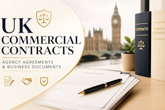 draft UK commercial contracts, agency agreements, and business documents