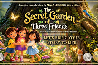 create childrens book illustration, kids storybook art and KDP book design