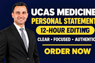 edit and refine your ucas medicine personal statement for 2027 entry in 12 hours