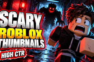design scary roblox horror youtube thumbnails