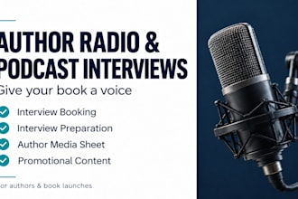 book radio and podcast interviews for authors to promote your book