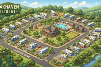 create rv park layouts, campground maps and site plan