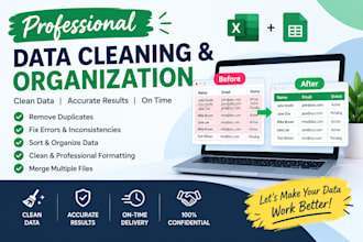 do data cleaning, formatting, sorting and merging