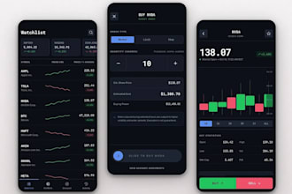 develop a stock trading, forex trading, investment or fintech mobile app