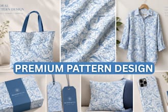 create custom seamless pattern and surface pattern design