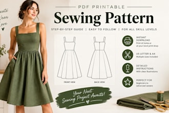 create sewing pattern clothing pattern digital pattern and pattern grading