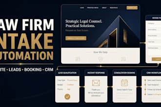 build a law firm website with client intake and lead response automation