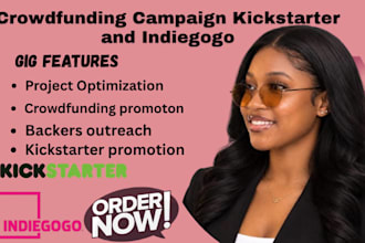 promote your project fundraising campaign on kickstarter and indiegogo
