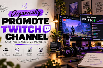 organically promote twitch channel and increase live viewers