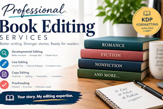 copy edit, book proofreading amazon kdp book formatting, book editing