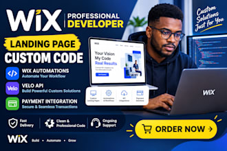 do wix  landing page custom code wix automations velo api payment integration